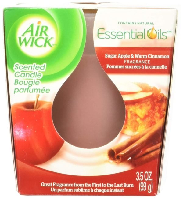 AIRWICK PERFUMED CANDLE APPLE & CINNAMON 105GM