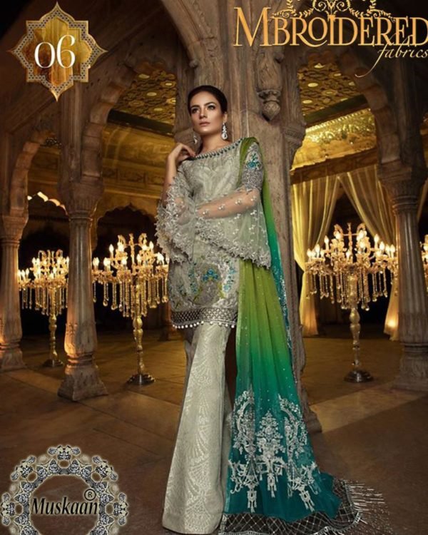 MARIA B EMBROIDERED CHIFFON COLLECTION D-06 (REPLICA)(UNSTITCHED)