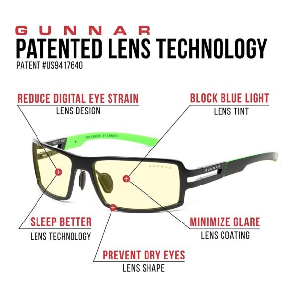 Gaming Glasses | Blue Light Blocking Glasses | Vertex/Smoke by Gunnar | 65% Blue Light Protection, 100% UV Light, Anti-Reflective To Protect & Reduce Eye Strain & Dryness - Image 6