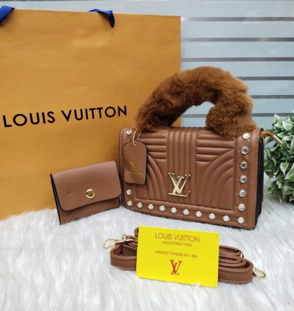 Louis Vuitton brand hand bags | unique quality| 2 piece set with long straps - Image 7