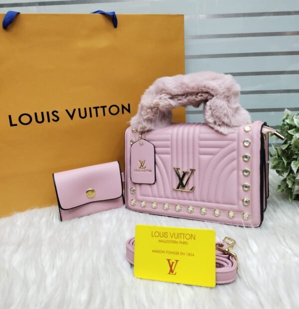 Louis Vuitton brand hand bags | unique quality| 2 piece set with long straps - Image 2