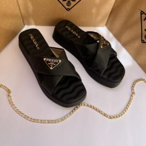 PRADA WEDGES slippers for women, casual wear