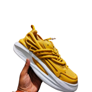Jogger Shoes, Jogger Sneakers, Lightweight Shoes, Yellow COLOR, Laces Shoes
