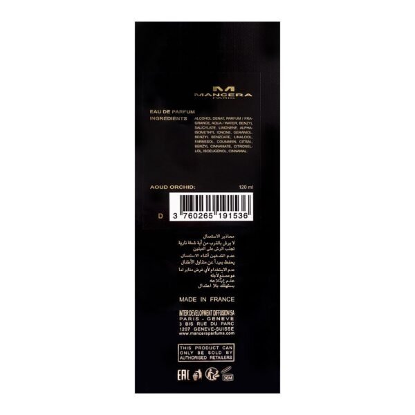Mancera Paris Aoud Orchid Eau De Perfume, For Men, 120ml - Image 3