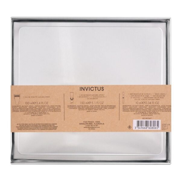 Pacco Rabanne Invictus Set, For Men, Eau De Toilette 100ml + Deodorant Spray 150ml + Eau De Toilette,10ml - Image 3