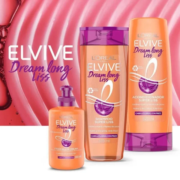 L'Oreal Paris Elvive Dream Long Liss Super Liss Shampoo, 370ml - Image 2