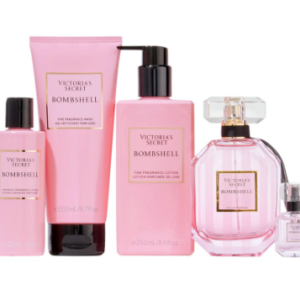 Victoria's Secret Bombshell Set Eau De Parfum 100ml +7.5ml + Lotion 250ml + Wash Gel +200ml Lotion, 120ml