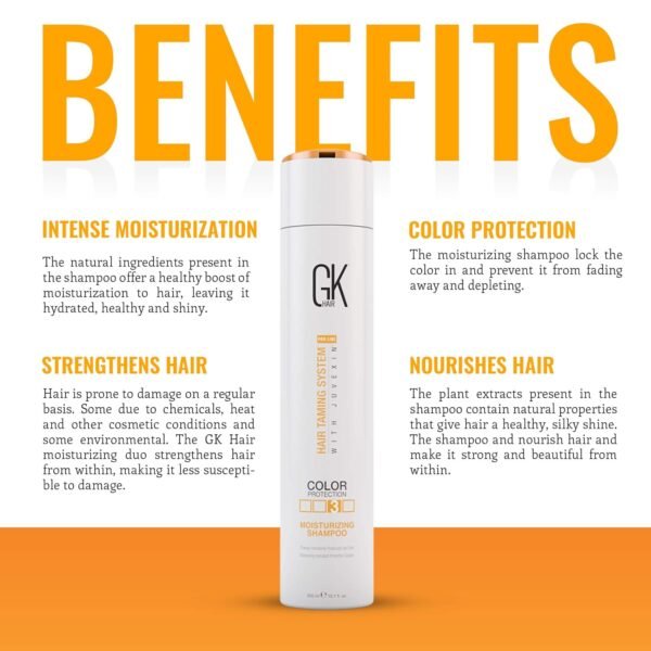 GK Hair Pro Line Hair Taming System Color Protection Moisturizing Shampoo, 300ml - Image 3