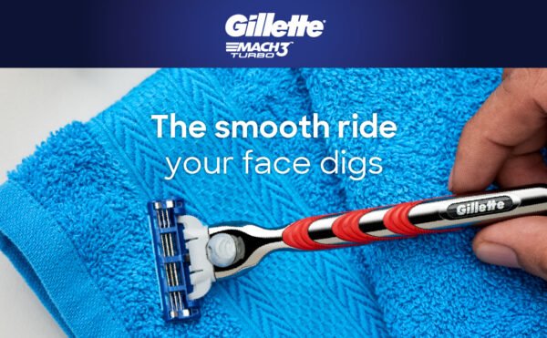 Gillette Mach3 Turbo Cartridges, Razor Blades, 4-Pack - Image 2