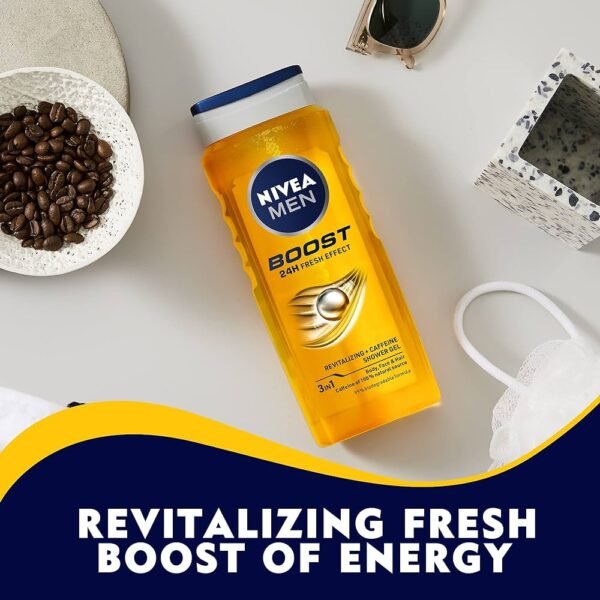 Nivea Men Boost 24H Fresh Effect 3-In-1 Shower Gel, 250ml - Image 2