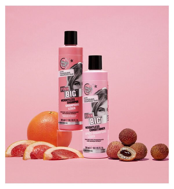 Soap & Glory Pink Big Pomegranate & Quinoa Extract Weightless Shampoo, 300ml - Image 3