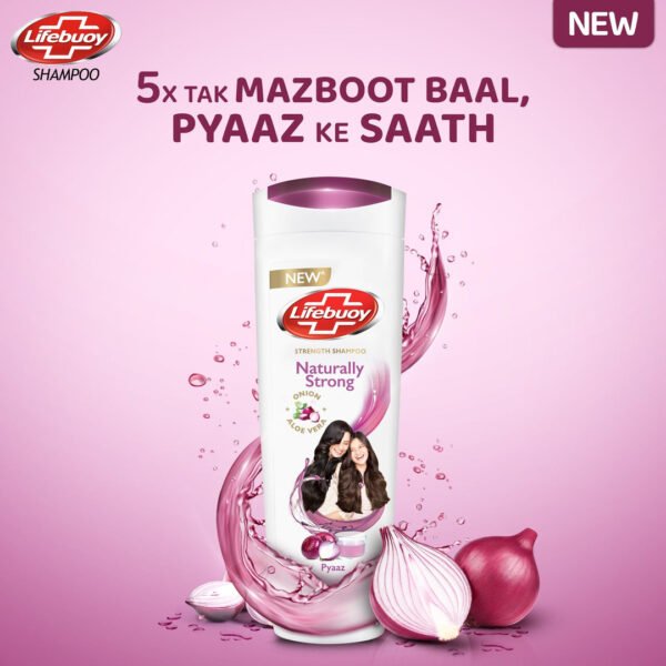 Lifebuoy Naturally Strong Onion + Aloe Vera Strength Shampoo, 175ml - Image 2