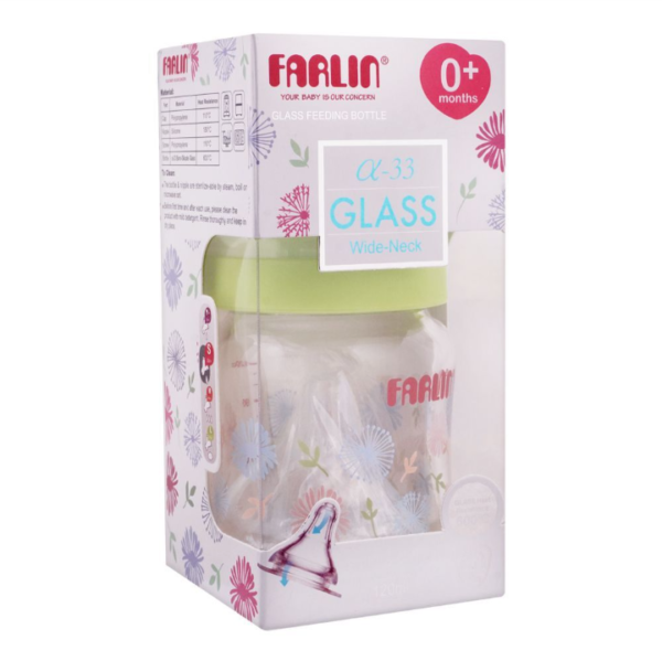 Farlin Wide Neck Glass Feeding, 120ml - Image 2