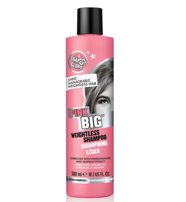 Soap & Glory Pink Big Pomegranate & Quinoa Extract Weightless Shampoo, 300ml - Image 2