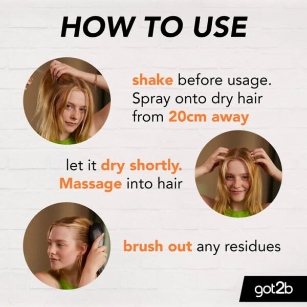 Schwarzkopf Got2b Fresh It Up Extra Texture Dry Shampoo, 200ml - Image 3