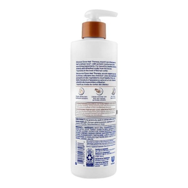 Dove Hair Therapy Breakage Remedy 0% Sulfates Nutrient-Lock Serum Shampoo, 400ml - Image 2