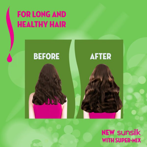 Sunsilk Long & Healthy Biotin Milk Protein & Aloe + Almond Oil Shampoo, 185ml - Image 3