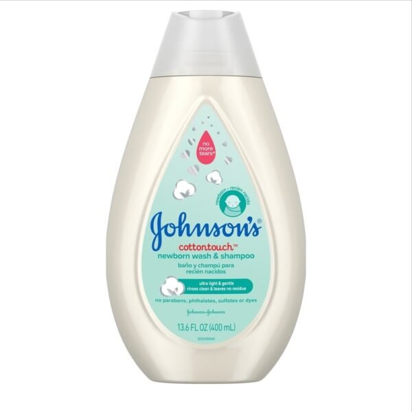 Johnson's Cotton Touch Newborn Wash & Shampoo, 400ml
