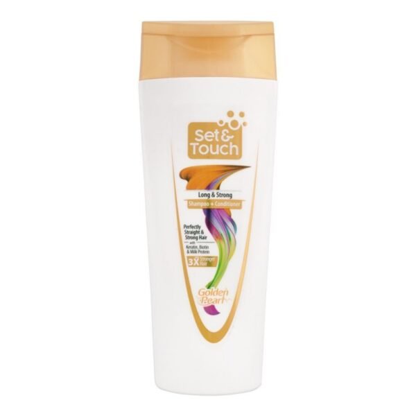 Golden Pearl Set & Touch Long & Strong Shampoo + Conditioner, Perfectly Straight & Strong Hair With Keratin, Biotin & Milk Protein, Upto 3X Stronger Hair, 385ml - Image 2