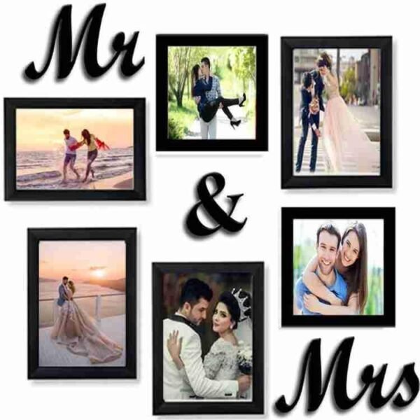 Mr & Mrs Wedding Photo Frame Wall Art