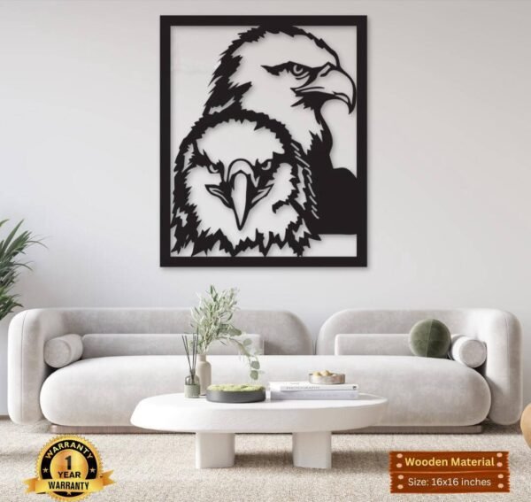 Wooden Eagle Wall Art Frame