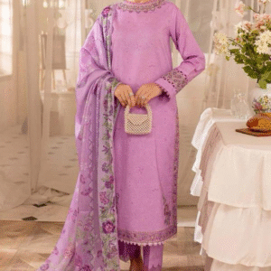 SUMMER COLLECTION 2025 LAWN Fabric 3Pc Front Lawn Printed Daman Embroidery Patch Sleeves Printed & Sleeves Full Heavy Embroidery Patch Back Lawn printed Trouser Lawn Printed Digital Printed Swiss Voil Dupatta