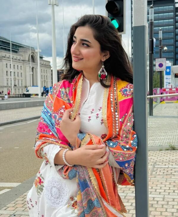 SUMMER COLLECTION 2025 Alhmdulillah 🍂NIMRA mehra 6078🍂 Lawn Hit Codes Stuff: Best Quality LAWN AIRJET 90/70 ✔️ Front Full Embroidered ✔️ Sleeves Heavy Embroidered ✔️ Digital print voil dupatta ✔️ Trouser Emb ✔️ With Catalog & Bag After Wash Guaranteed - Image 2