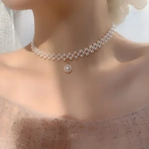 Adil Ashraf Traders unique pearl chocker bridle jewellery nacklace set with pearl earrings fancy chocker for women and girls Jewellery for girls