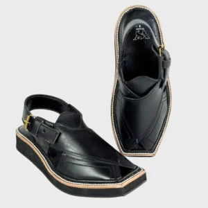 Black Signature Peshawari Chappal