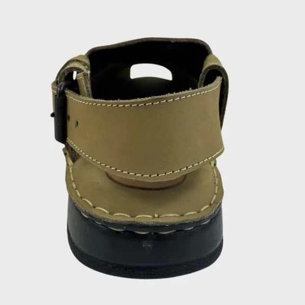 WalkinStyles Premium Peshawari Chappal Olive-Brown - Image 3