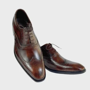 Men's Premium Buckle Dress Shoes - Dark Brown
