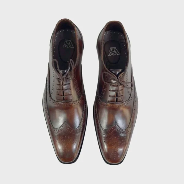 Men's Premium Buckle Dress Shoes - Dark Brown - Image 2