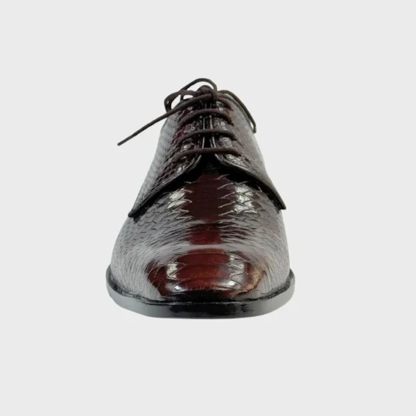 WalkinStyles-Classic Python Brown Formal Lace-Ups - Image 2