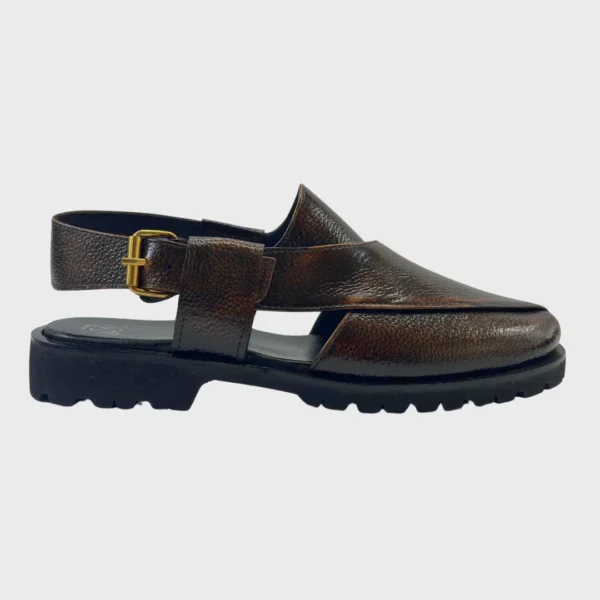 Peshawari Chappal in brown color - Image 2