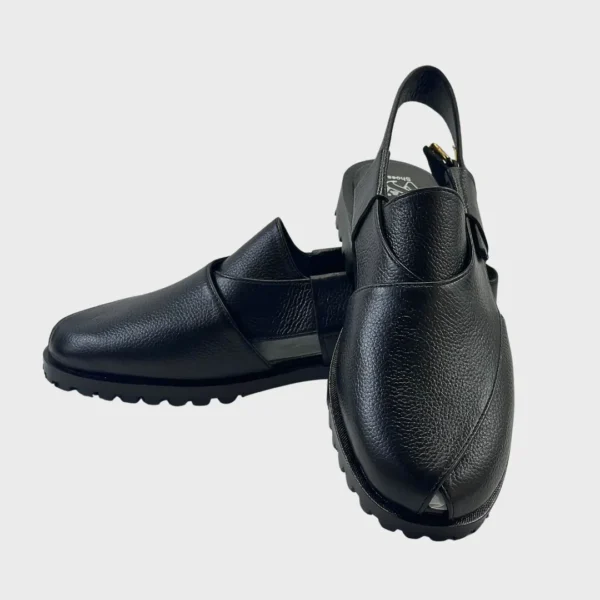 Peshawari Chappal in black color