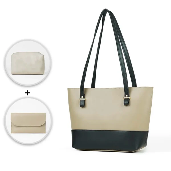 GRACE set of 3 bag BEIGE / BLACK - Image 5