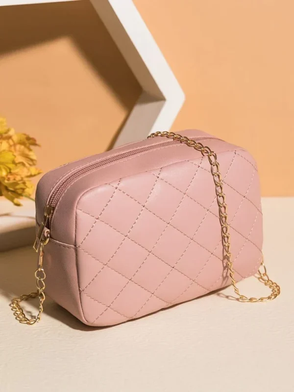 Urban Chic Crossbody Bag - Pink - Image 3