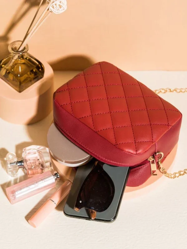 Urban Chic Crossbody Bag - Maroon - Image 3