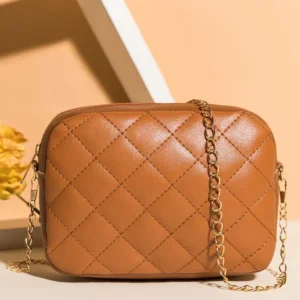 Urban Chic Crossbody Bag - Brown & Grey