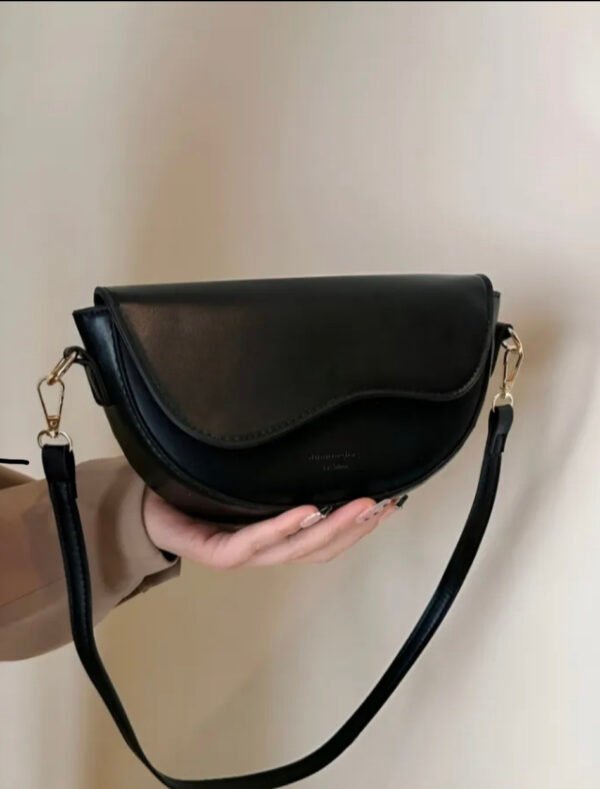New Arrival 2025 – Women's PU Leather Crossbody Bag with Wide Red Shoulder Strap | Small Square Design - Image 4
