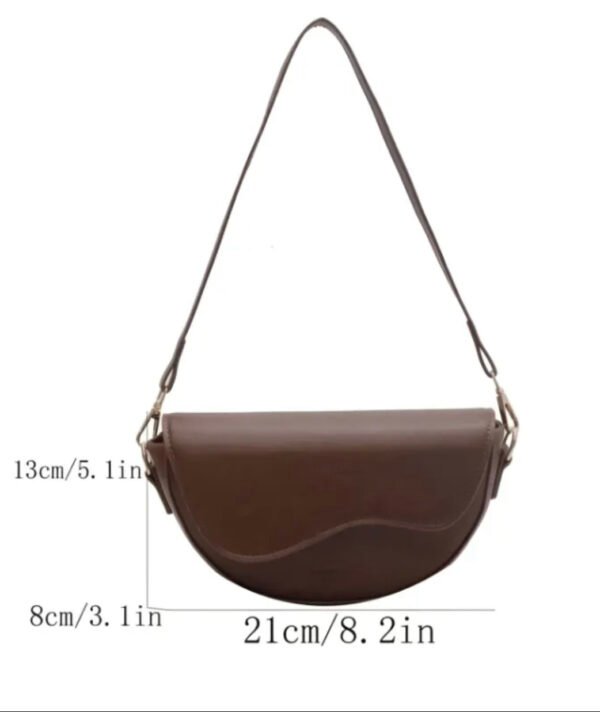 New Arrival 2025 – Women's PU Leather Crossbody Bag with Wide Red Shoulder Strap | Small Square Design - Image 5