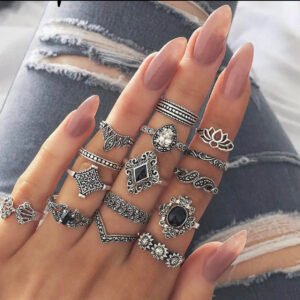 Showcase 15-Piece Fashion Ring Set for Girls & Women – Elegant, High-Quality Statement Rings | Wedding & Anniversary Jewelry