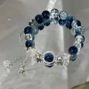 Star Charm Tassel Beaded Bracelet for Girls & Women – Elegant, Light Luxury Fashion Gift
