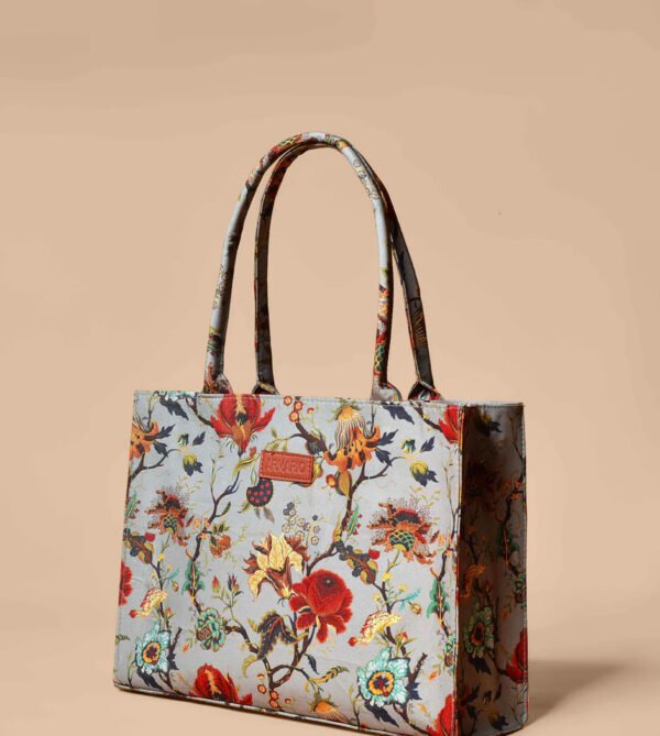 Floral Print Everyday Tote Bag – Stylish & Spacious Carryall for Women and Girls - Image 2