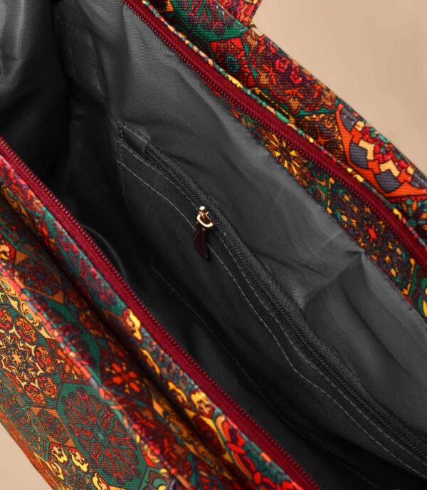 Cultural Print Tote Bag – Ethnic-Inspired Everyday Carry Bag for Women & Girls - Image 3