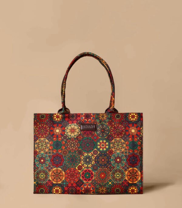 Cultural Print Tote Bag – Ethnic-Inspired Everyday Carry Bag for Women & Girls - Image 5