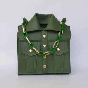 Trendy Army Green Jacket-Style Leather Handbag for Women – Crossbody, Sling & Shoulder Bag for Girls | Perfect for College, Daily & Casual Use