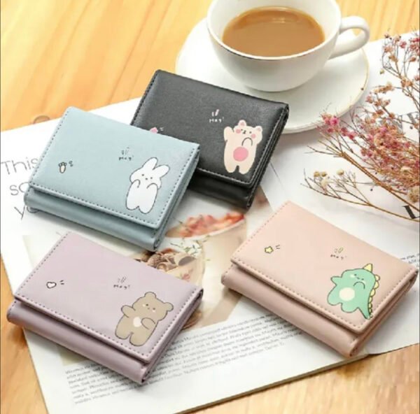 Hajvery Women’s Cute Three-Fold Wallet – Lightweight Multi Card Slot Purse for Girls & Students | Stylish Everyday Carry