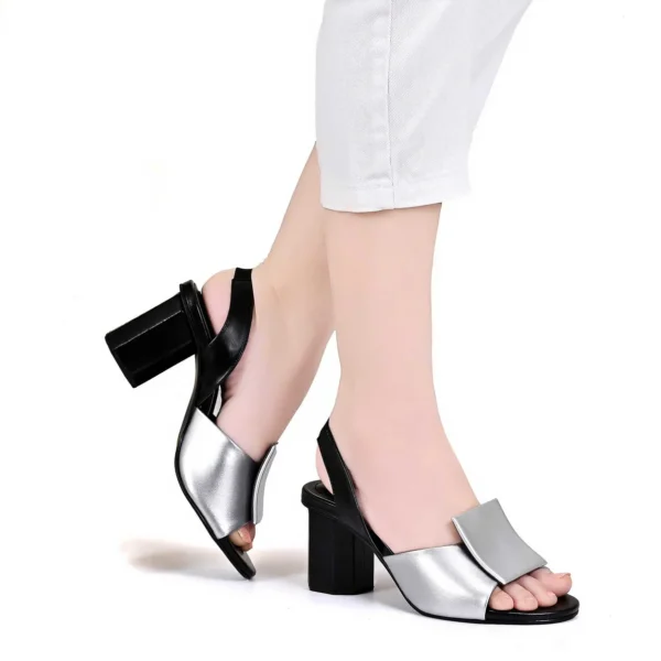 Patché Square – Dual-Tone Block Heels for Women