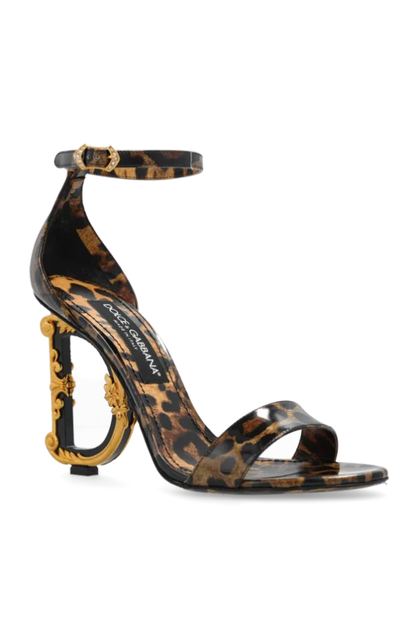 DG – Brown Logo Embellished Heels - Image 4